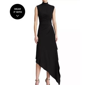 HALSTON
Layla Asymmetric Midi Dress